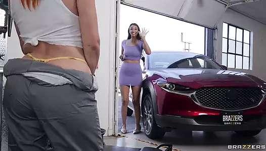Garajda yağlanmış ve Şımarık Bella Rolland, Taylor Topçu Brazzers